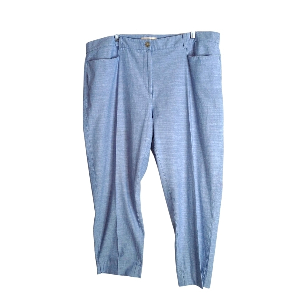 Talbots - 100% Cotton Light Blue Pants- Size 18W